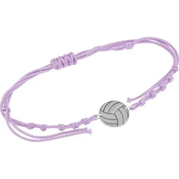 Náramek Šňůrkový náramek míč s gravírem dle vaší volby Volleyball