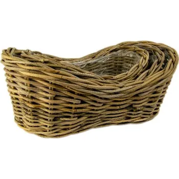 Koš CLARESTA, igelit. výplň, 50x21x27|41x17x22|34x14x18cm, natur, (balení obsahuje 3 kusy!)|Ego Dekor Indonesian Ratan