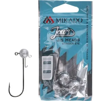 Rybářský háček MIKADO - Jigové hlavičky Jaws Stinger Eye 15 g vel. 8/0 BN 3 ks