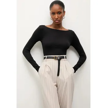 Pánské tričko Tričko s dlouhým rukávem Answear.LAB dv.hit.sng.tak černá 99X, vel. L