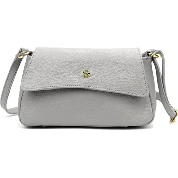 Kabelka Kožená crosbody kabelka Gregorio 1746 šedá