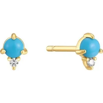 Náušnice Stříbrné náušnice s tyrkysy Giselle