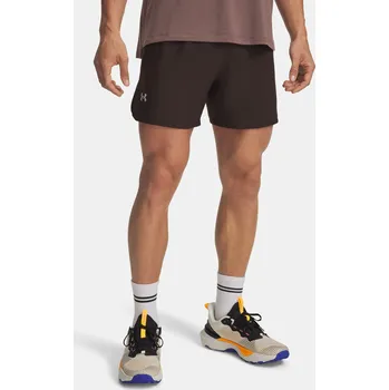 Pánské kraťasy Under Armour Trail Run Launch Shorts Man Brown L sportovní kraťasy