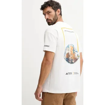 Pánské tričko Tričko adidas TERREX KC5417 bílá 00X, vel. L