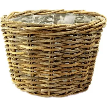 Květináč Obal na květináč pr.36x25, s igelit. výplní, šedá, FSC 100%|Ego Dekor Indonesian Ratan