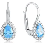 Lillian Vassago Zlaté patentové náušnice s barevnými a čirými kameny LLV11-SGER001WDTP