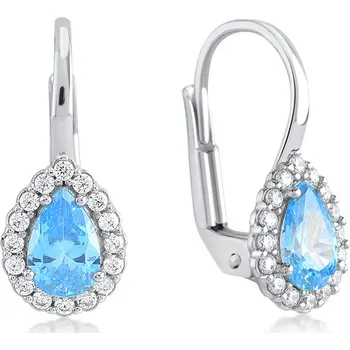 Náušnice Lillian Vassago Zlaté patentové náušnice s barevnými a čirými kameny LLV11-SGER001WDTP