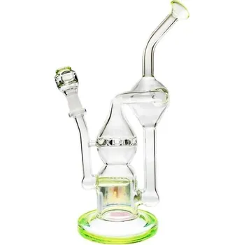 Perkuse Skleněný bong Pure Glass Infinity Turbine zelený | Prémiový design