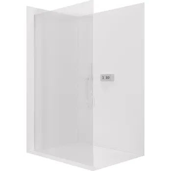 Cerano Sprchová zástěna Walk-in Crystal L/P, 8 mm, bezvzpěrový systém, chrom, rýhované sklo, 90x200 cm, CER-8050BD6775