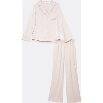 Dámské pyžamo TIMO Aruelle | Dámské pyžamo košilového střihu Gilian s jemnými puntíky - L / 09