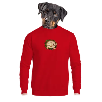 Pánská mikina Bastard Vinný horoskop: Váha unisex mikina bez kapuce Red