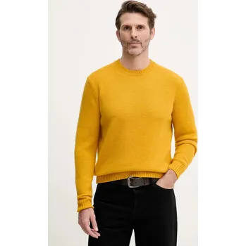 Pánský svetr Vlněný svetr United Colors of Benetton 103MU10B5 žlutá 18X, vel. M