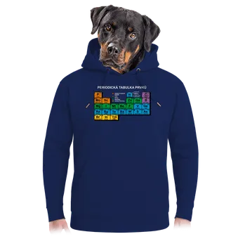 Pánská mikina Bastard Periodická tabulka unisex mikina premium Navy