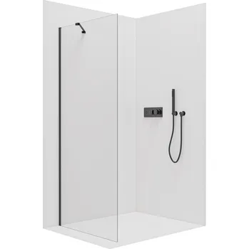 Cerano Sprchová zástěna pro dveře Versaro L/P, 6 mm, černá matná, transparentní sklo, 100x195 cm, jednodílná pevná, CER-8050BD80276