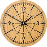 Dřevěné nástěnné hodiny Avatar 33 cm dub přírodní/černé
