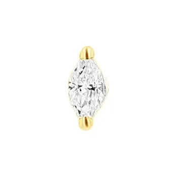 Náušnice Mini náušnice s marquise lab-grown diamantem Blues