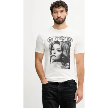 Bavlněné tričko Guess M5BI53.KBW41 béžová 01X, vel. XXL