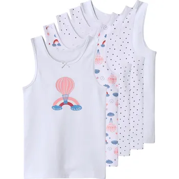 Dívčí tílko lupilu® Dívčí tílko s BIO bavlnou, 5 kusů (bílá, 98/104)