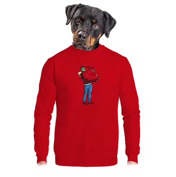 Pánská mikina Bastard Kufr unisex mikina bez kapuce Red