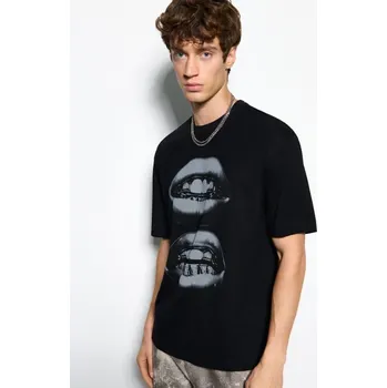 Tričko s potiskem - S - House - černá - 522IH-99X