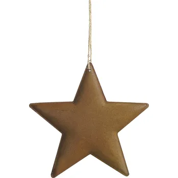 Vánoční dekorace Závěsná kovová hvězda - vintage, 10 cm