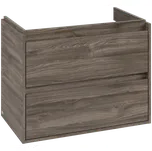 Villeroy & Boch Skyla - Skříňka pod umyvadlo 772x439 mm, 2 zásuvky, pro leve umyvadlo, Stone Oak C79800RK