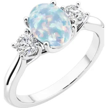 Prsten Zásnubní prsten s opálem a diamanty Brink
