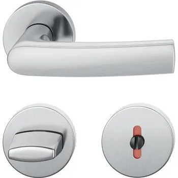 Dveřní kování FSB dveřní kování 12 1015 ASL, klika-klika, rozeta, WC DIN, nerez mat