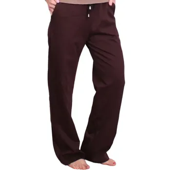 Dámské kalhoty Elegantní kalhoty Simili čokoládová velikost L