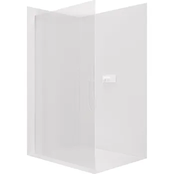 Cerano Sprchová zástěna Walk-in Crystal L/P, 8 mm, bezvzpěrový systém, bílá matná, rýhované sklo, 120x200 cm, CER-8050BD6742