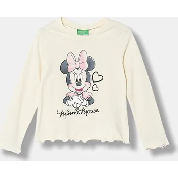 Dětské bavlněné tričko s dlouhým rukávem United Colors of Benetton béžová barva, 3ATNG10L2 3ATNG10L2.P.Seasonal 02X, vel. 104