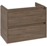 Villeroy & Boch Skyla - Skříňka pod umyvadlo 772x439 mm, 2 zásuvky, pro leve umyvadlo, Arizona Oak C79800VH