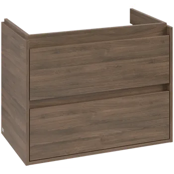 Koupelnový nábytek Villeroy & Boch Skyla - Skříňka pod umyvadlo 772x439 mm, 2 zásuvky, pro leve umyvadlo, Arizona Oak C79800VH