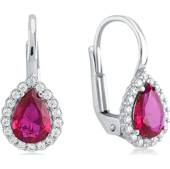 Náušnice Lillian Vassago Zlaté patentové náušnice s barevnými a čirými zirkony LLV11-SGER101WDRU