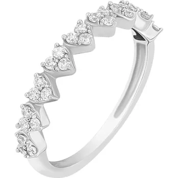 Prsten Srdíčkový eternity prsten s lab-grown diamanty Mihai