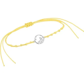 Náramek Šňůrkový vykrojený náramek ze stříbra s liškou Malý princ