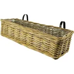 Truhlík|obal na květináč WINDEE, závěsný, s igelit. výplní, 60x20x26cm, šedá|Ego Dekor Indonesian Ratan