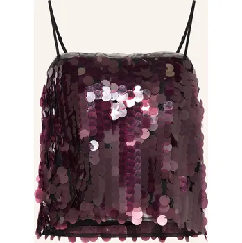 Mrs & Hugs Dámský Top S Flitry, tmavě červená, 40