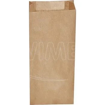 Sáček na potraviny Papírový sáček s bočním skladem hnědý 14+7 x 32 cm `2kg` [500 ks]
