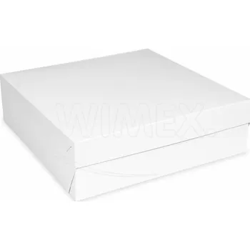 Krabice na pečivo Krabice na dort (PAP) bílá 33 x 33 x 10 cm (extra pevná) [1 ks]