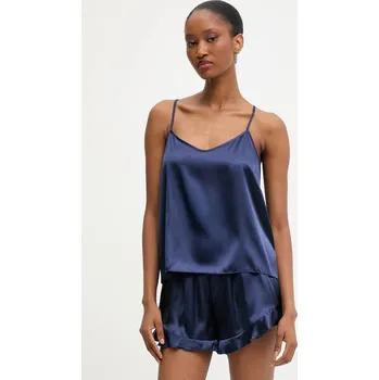 Dámské pyžamo Pyžamo Answear.LAB dámské, tmavomodrá barva, saténové 20247.cms 59X, vel. L