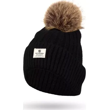 Čepice Teplá dámská čepice s angorskou směsí PETERSON PTN HAT-07 Černá