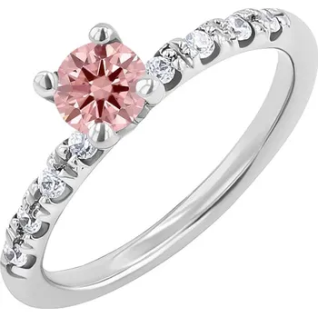 Prsten Zásnubní prsten s certifikovaným fancy pink lab-grown diamantem Megha