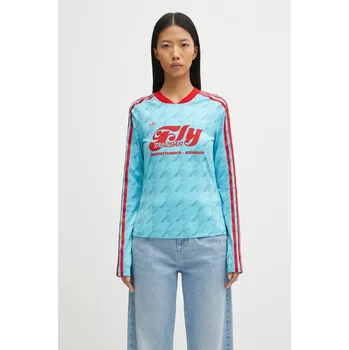 Pánské tričko Tričko s dlouhým rukávem adidas Originals Footie Aop Ls, XXS, modrá, 50X