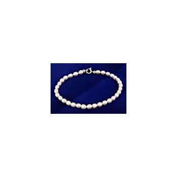 Náramek Náramek stříbrný Perla sladkovodní růžová - 2 - délka 20cm - 2