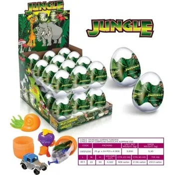 Čokoláda Čokoládové vajíčko s překvapením Jungle 20g (Čokoládové vajíčko s překvapením Jungle 20g)
