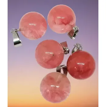 Přívěsek Jahodový křišťál přívěsek kulička cca 1,5 cm