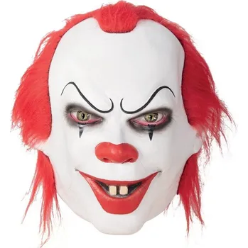 Karnevalová maska Maska klauna sériového vraha s červenými vlasy latexová