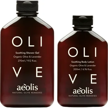 Sprchový gel Set OLIVE & LAVENDER - Sprchový gel a tělové mléko