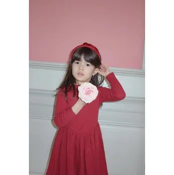 Dívčí oblečení Dětské bavlněné šaty Konges Sløjd MINNIE DRESS GOTS KS104376.9BYA červená 33X, vel. 122-128